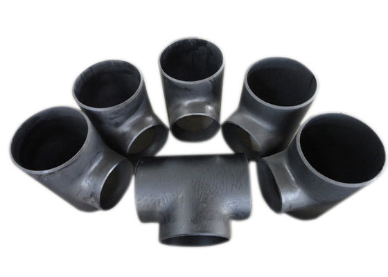 CS SS 14 '' 16 '' 18 '' Butt Welded Pipe Fitting Tee Dầu chống rỉ đen liền mạch