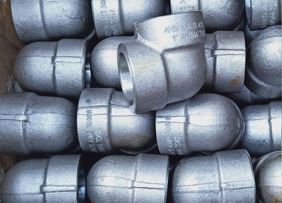 ASME B16.11 A105 Elbow 3000 Lbs Ổ cắm hàn Đầu nối bằng thép rèn có ren