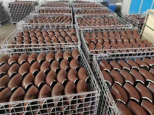 Ống thép hàn nút ASME B16.9 Nắp giảm chấn khuỷu tay Sơn đen