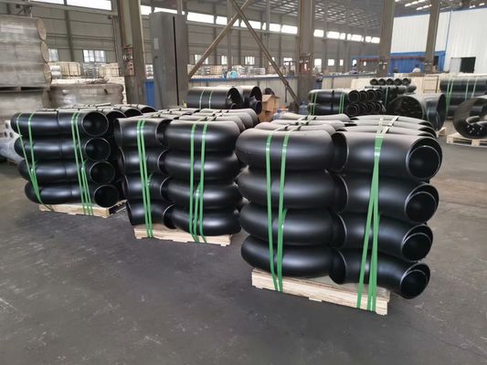 Nắp hộp giảm chấn khuỷu tay hàn liền mạch DIN EN10253 Dầu rỉ đen ANSI
